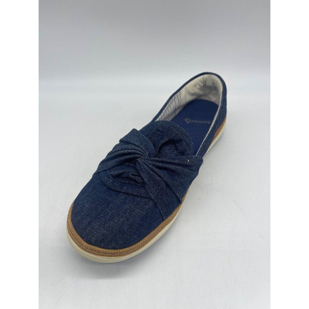 Bare Traps Vally Women Dark Blue Denim Slip-On Canvas Shoe Size. 9.5